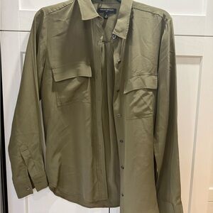 Banana Republic Khaki Silk Blouse via